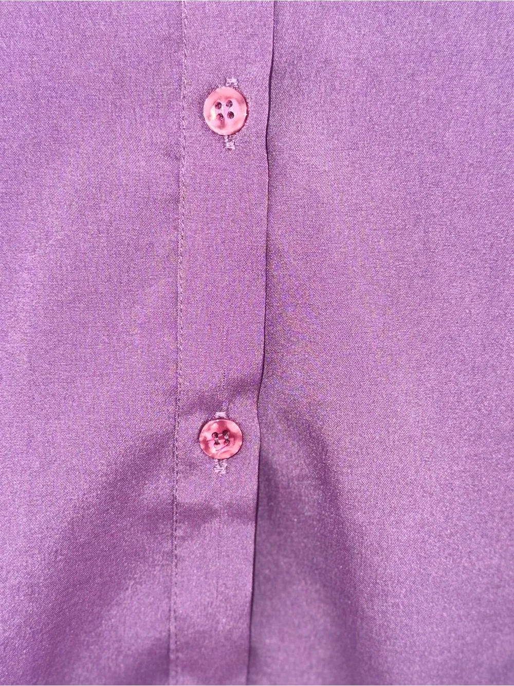 UNITI Women Plus Size 1X Stretch Button Up Shirt Plum Purple Roll Tab 3/4 Sleeve - Picture 4 of 11
